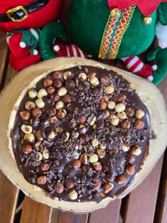 Vegan Gluten Free Dark  Chocolate Hazelnut  cheesecake  8"