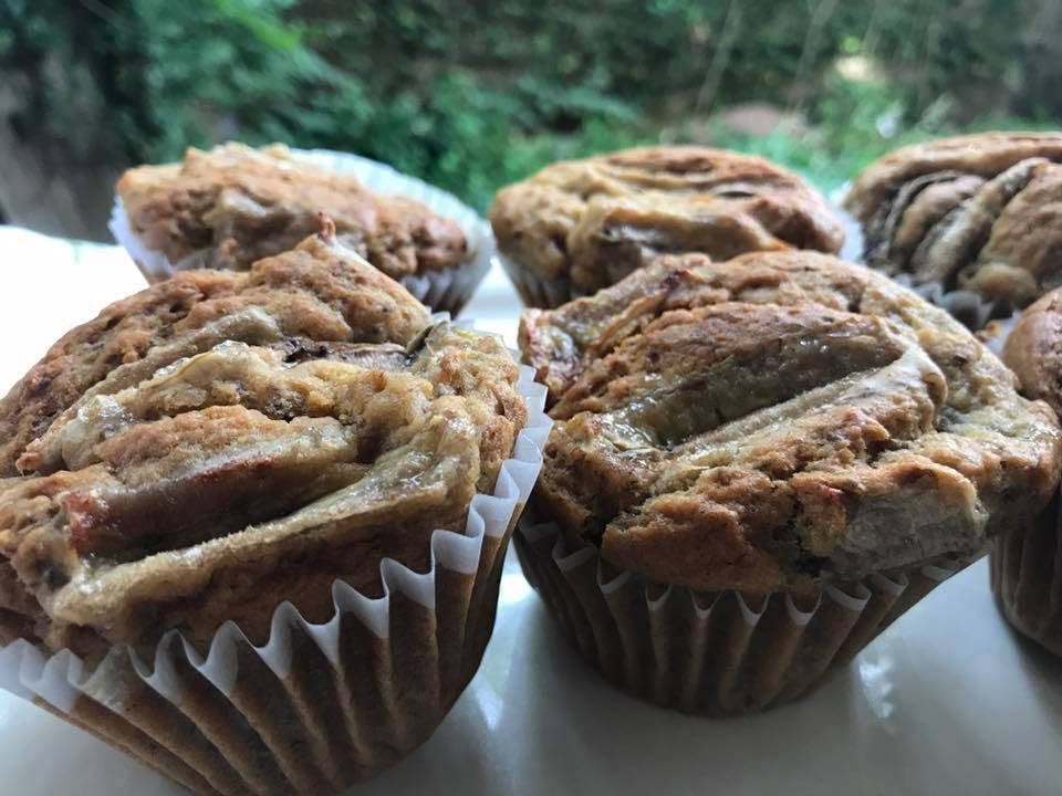 Vegan Banana Chia Seed muffins 6 pcs plant based, birthday, lunch