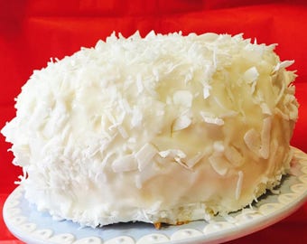 Vegan gluten free vanilla coconut cake 8”