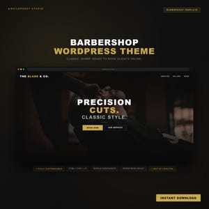 Barbershop WordPress Theme | Barber Website | Salon Theme | Customizer Ready | No Coding | Responsive | Instant Download