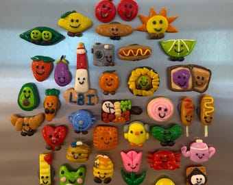 Handmade clay magnets