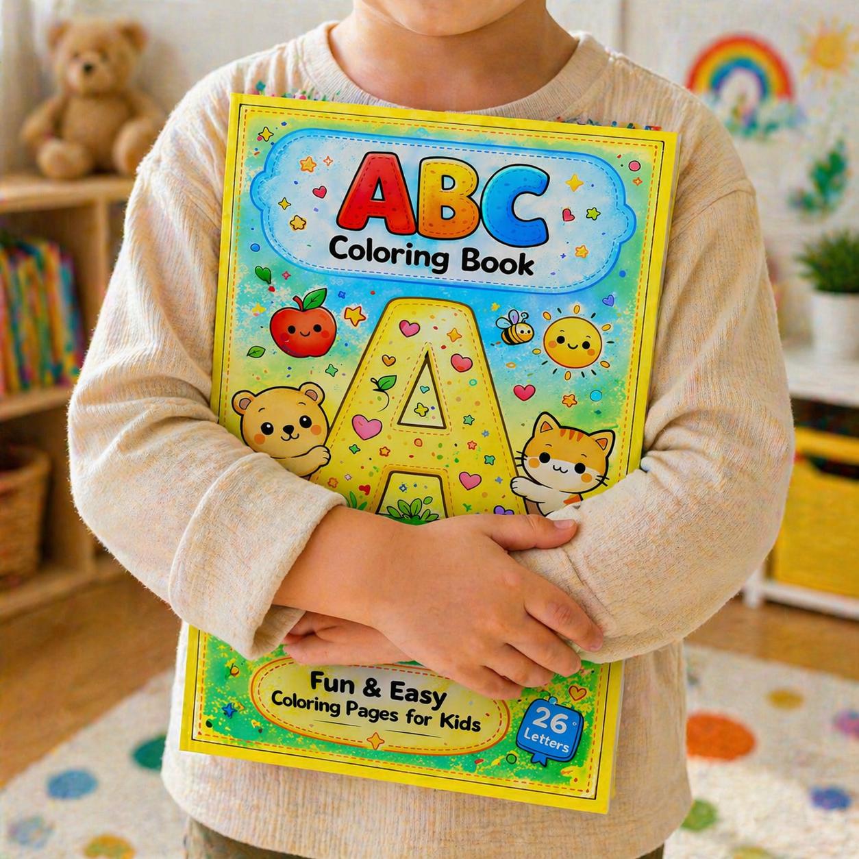 ABC Coloring Book for Kids, Alphabet Learning Activity Coloring Pages ...