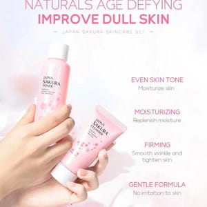 LAIKOU Sakura Skin Care Sets Facial Cleanser Eye Creams Face Cream Serum Lotion Toner Brightening Moisturizing Face Care Kit Nova Trendz