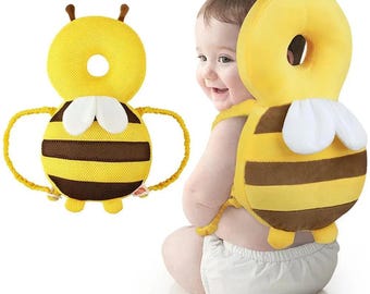 Toddler Bee Head Protector Backpack – Baby Safety Cushion for Walkers