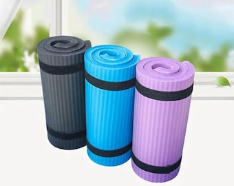 Thick NBR Yoga Mat: Anti-Skid, Comfort Foam for Exercise, Pilates, Gymnastics (60x25cm)