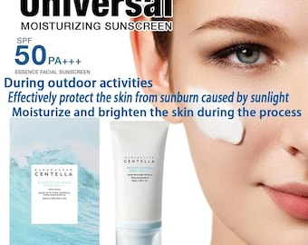 Uniwersalny krem przeciwsłoneczny do twarzy SPF 50 Centella, nawilżający koreański filtr przeciwsłoneczny (50 ml)