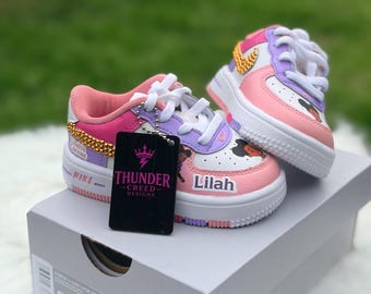 Custom Kids Shoes, custom Air Force, Any Theme, Hand Painted Kids Shoes, Birthday Shoes