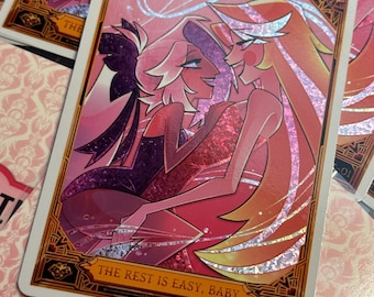 PREVENTA - Tarjeta coleccionable de Hazbin Hotel creada por fans: "El resto es fácil, nena"