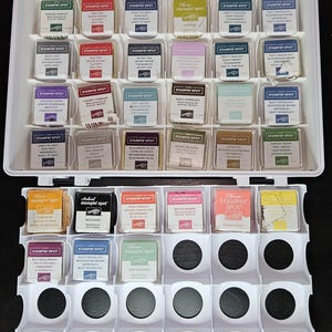 Ink Pad Storage Case and Organizer – Mini, Rectangular & Standard Options (Removable Trays)