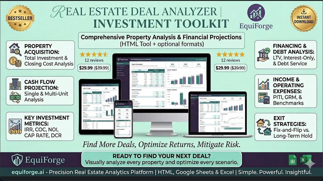 Real Estate Deal Analyzer, Fix Flip Calculator, BRRRR Spreadsheet ...