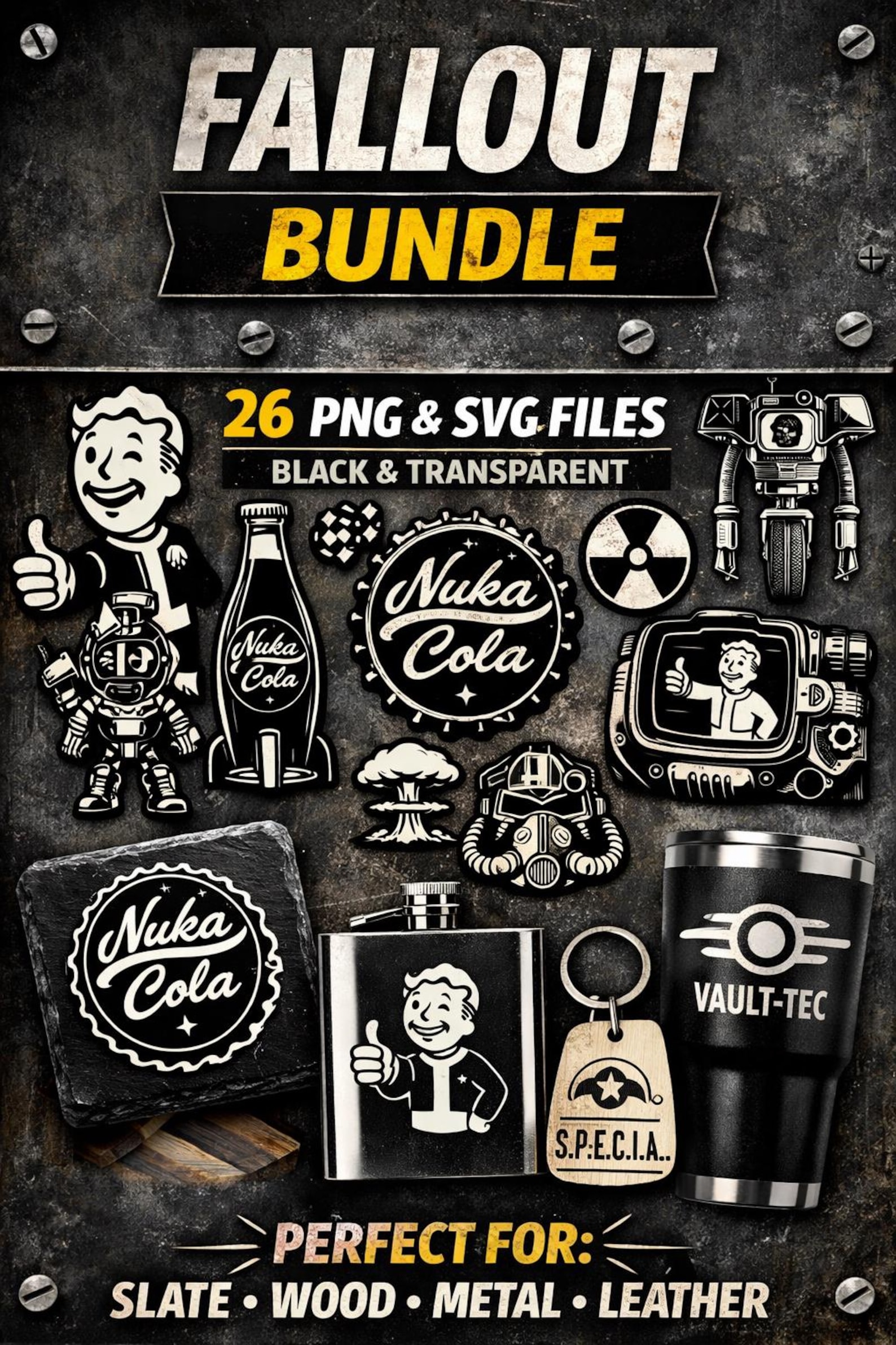 Inspired Fallout Bundle, 26 PNG SVG Laser Art (digital Download) - Etsy