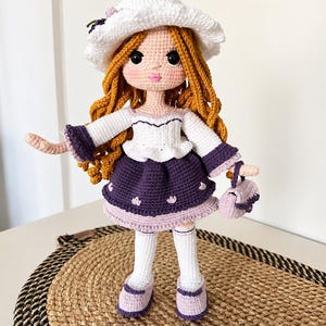 Lavender Amigurumi Pop Patroon, 35cm Gehaakte Pop PDF met Video Tutorial