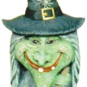 Unpainted Ceramic Witch Figurine: Halloween DIY Pottery (8 inches)