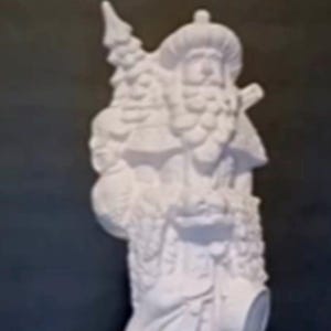 Unpainted Ceramic Santa: Oak Knob, Old English Style  Ready to Paint Bisque