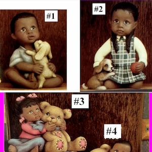 Unpainted Ceramic Bisque African American Boys and Girls Ready to Paint PAIRS OR EACH Black Children Paint Your Own U Paint Ceramic Bisque