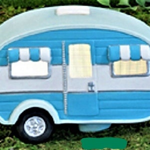 Unpainted Ceramic Camper Classic Vintage Camping Trailer - Option to ADD Pickup Truck Ready to Paint Your Own Pottery Ceramic Bisque