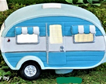 Unpainted Ceramic Camper Classic Vintage Camping Trailer - Option to ADD Pickup Truck Ready to Paint Your Own Pottery Ceramic Bisque