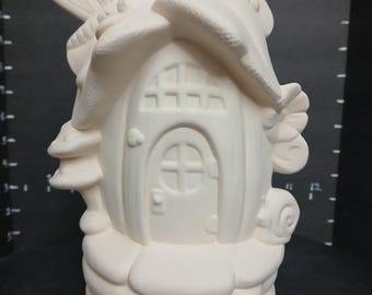 Bisque Céramique Clay Magic - 13T Tree Fairy House - Prête à Peindre, Neuve