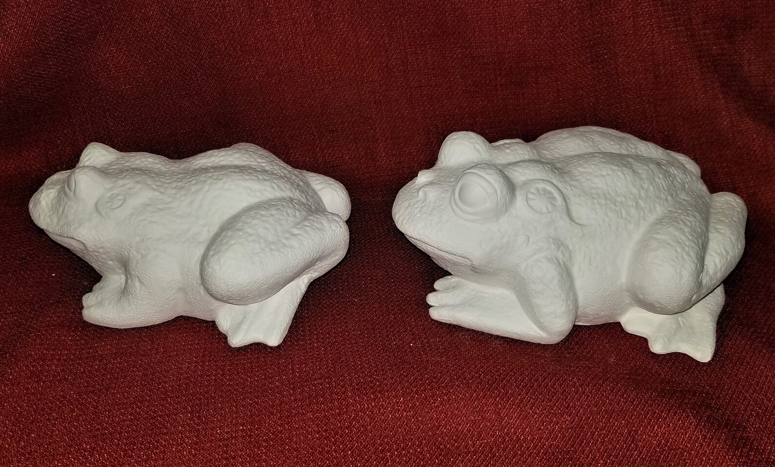 Unpainted Ceramic Bisque Garden Frogs CHOICE Medium or Small Etsy