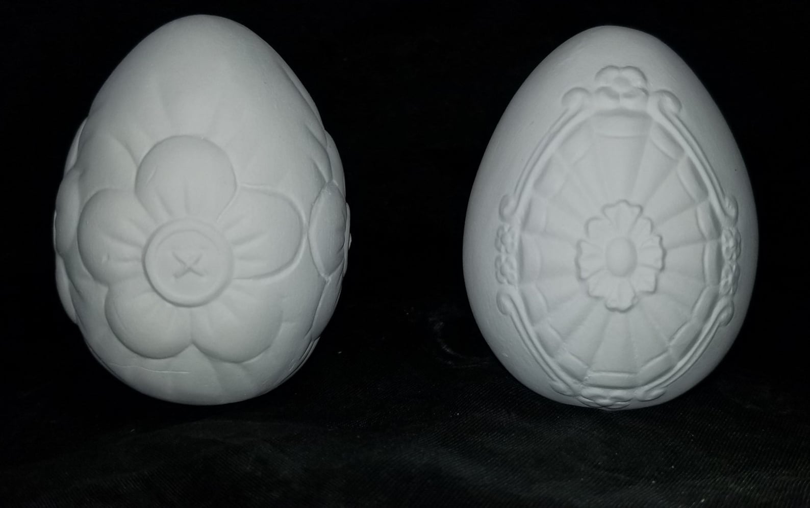 Unpainted Ceramic Bisque 6 EASTER EGGS Decorative Ready to Etsy