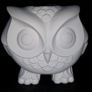 Unpainted Ceramic Bisque Owl Incense or Candle Burner 2-Pieces Ready to Paint Ceramic Bisque  Paint Your Own Pottery U Paint Ceramic Bisque