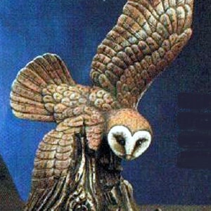Unpainted Ceramic Bisque Barn Owl on Driftwood in Flight Unpainted Ceramic  Your Own Pottery U Paint Ceramic Bisque Unpainted Ceramic
