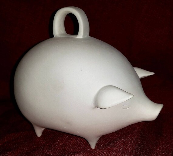 Ready to Paint Mexican PIGGY BANK Unpainted Ceramic Bisque You Etsy