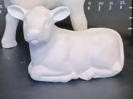 Petit Crâne De Vache En Céramique Bisque Doré - Prêt à Peindre - Décor Sud-Ouest