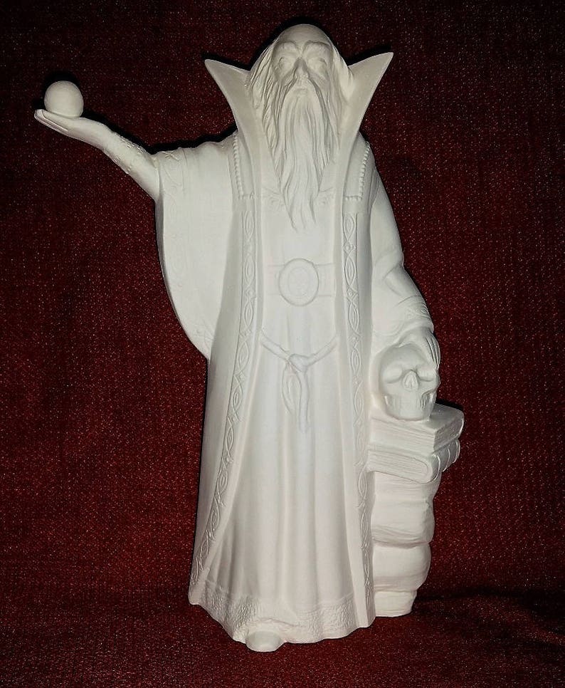 Ceramic Bisque Wizard Sorcerer Mage Magician Warlock Etsy