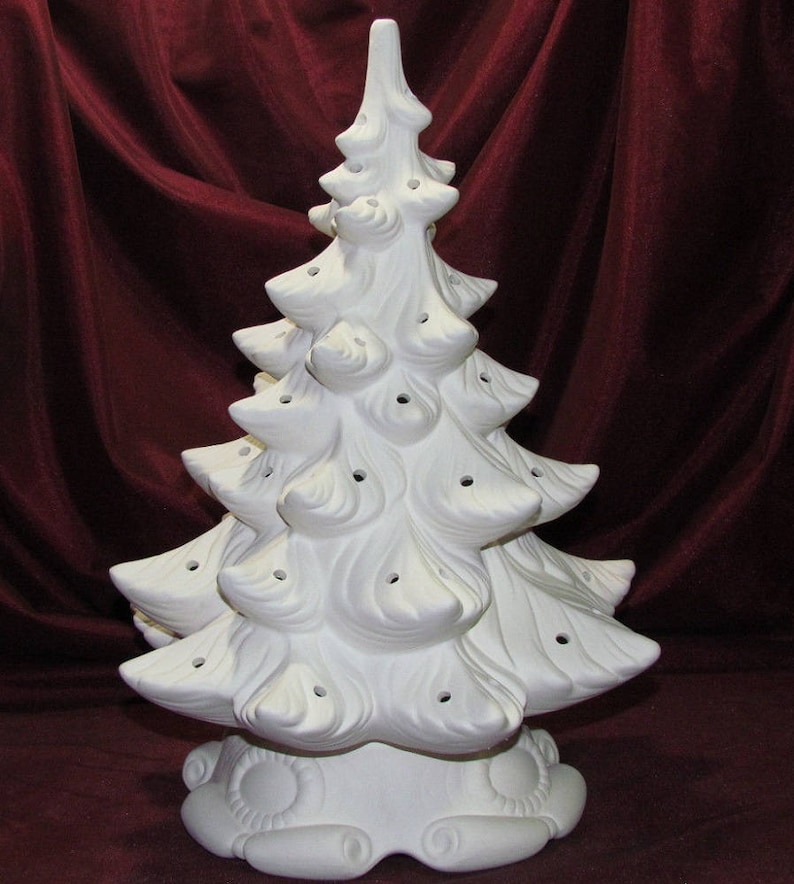 Ceramic Bisque Christmas Tree Kit DIY 20 Tall w/ Base Etsy