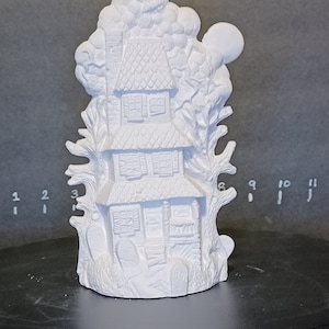 Unpainted Ceramic Bisque Haunted House Halloween Unpainted Ceramic  Paint Your Own Pottery U Paint Ceramic Bisque