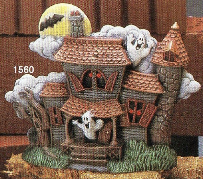 Unpainted Ceramic Small Spooky Halloween Haunted House Ready to Paint Ceramic Bisque Paint Your Own Pottery U Paint Ceramic Bisque image 2