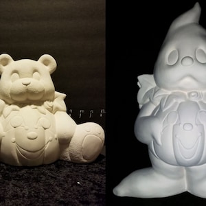 Unpainted Ceramic  LARGE Adorable Pumpkin Belly ghost or Bear Unpainted Ceramic Bisque Paint Your Own Pottery U Paint Ceramic Bisque