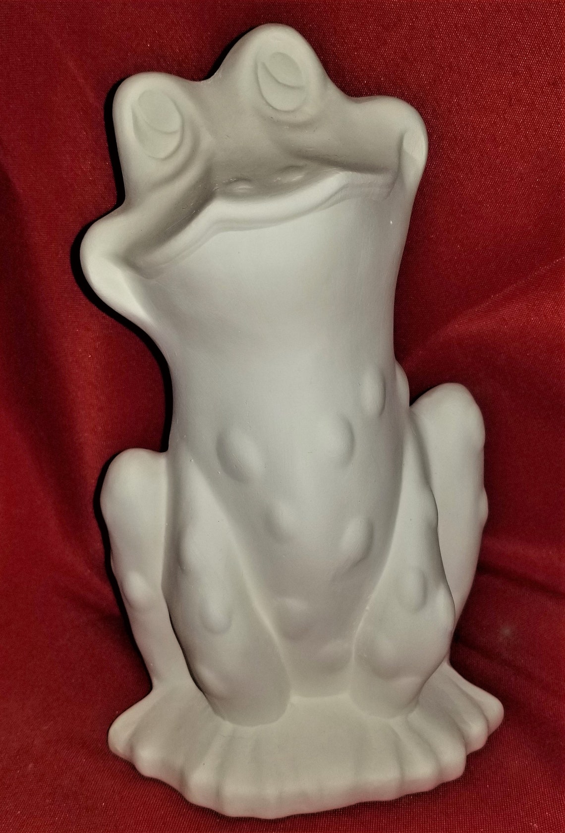 Unpainted Ceramic Bisque Garden Frogs CHOICE Large or Medium Etsy