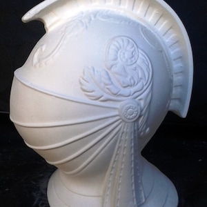 Ready to Paint Medieval Ornate Armor Helmet Visor Unpainted Ceramic Bisque You Paint Your Own Pottery U Paint Ceramic Bisque Ready to Paint