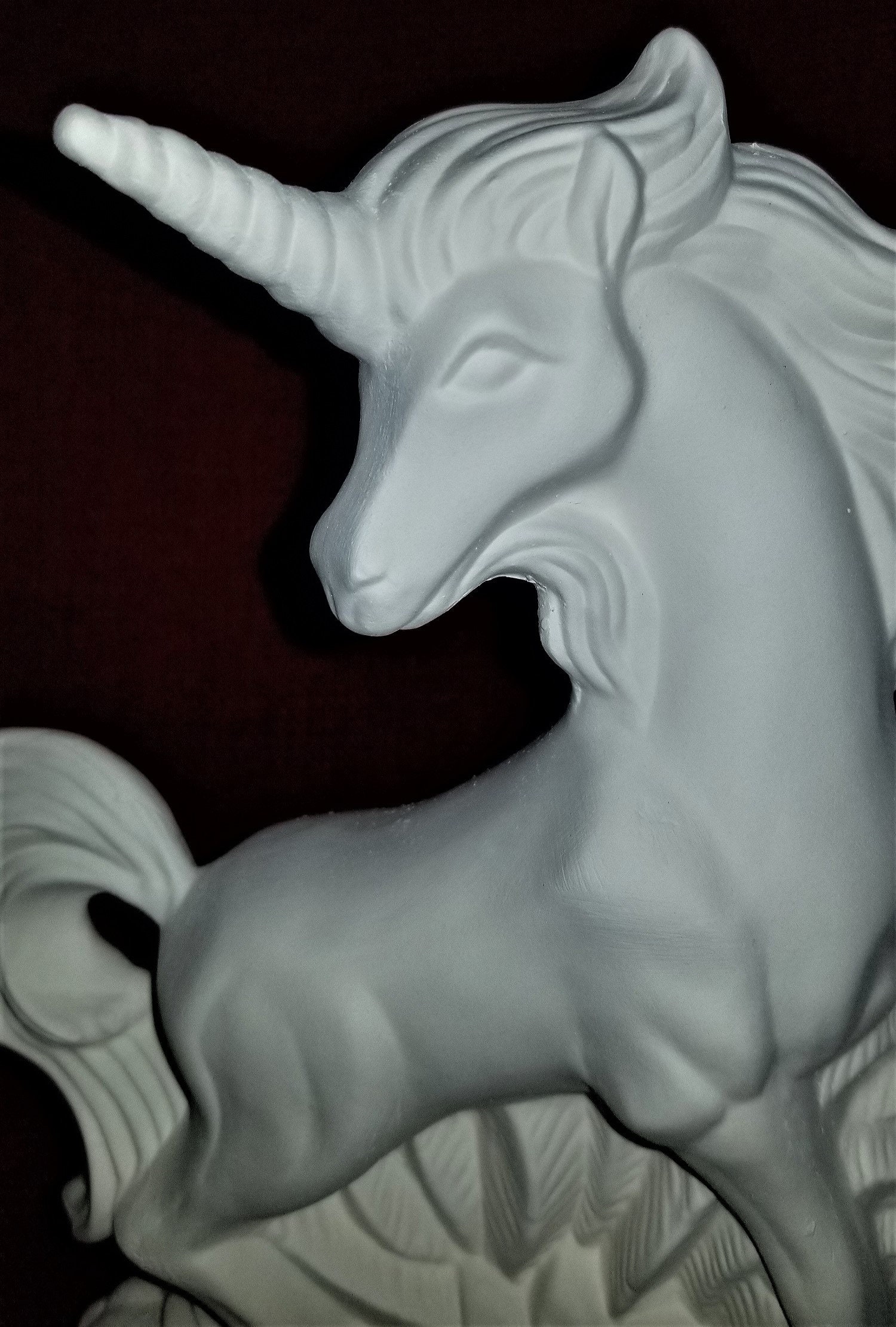 Unpainted Ceramic Bisque Unicorn Prancing in Grass & Flowers Etsy