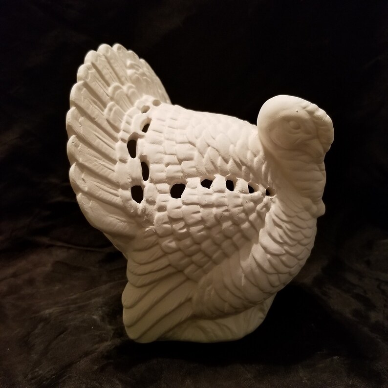 Unpainted Ceramic Bisque LIGHT UP Turkey Ready to Paint Bisque Etsy