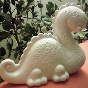 Ready to Paint Ceramic Bisque Ruff the Magic Dragon with an Attitude Unpainted Ceramic Bisque Paint Your Own U Paint Ceramic Bisque image 3