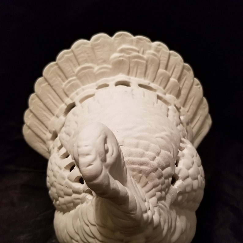 Unpainted Ceramic Bisque LIGHT UP Turkey Ready to Paint Bisque Etsy