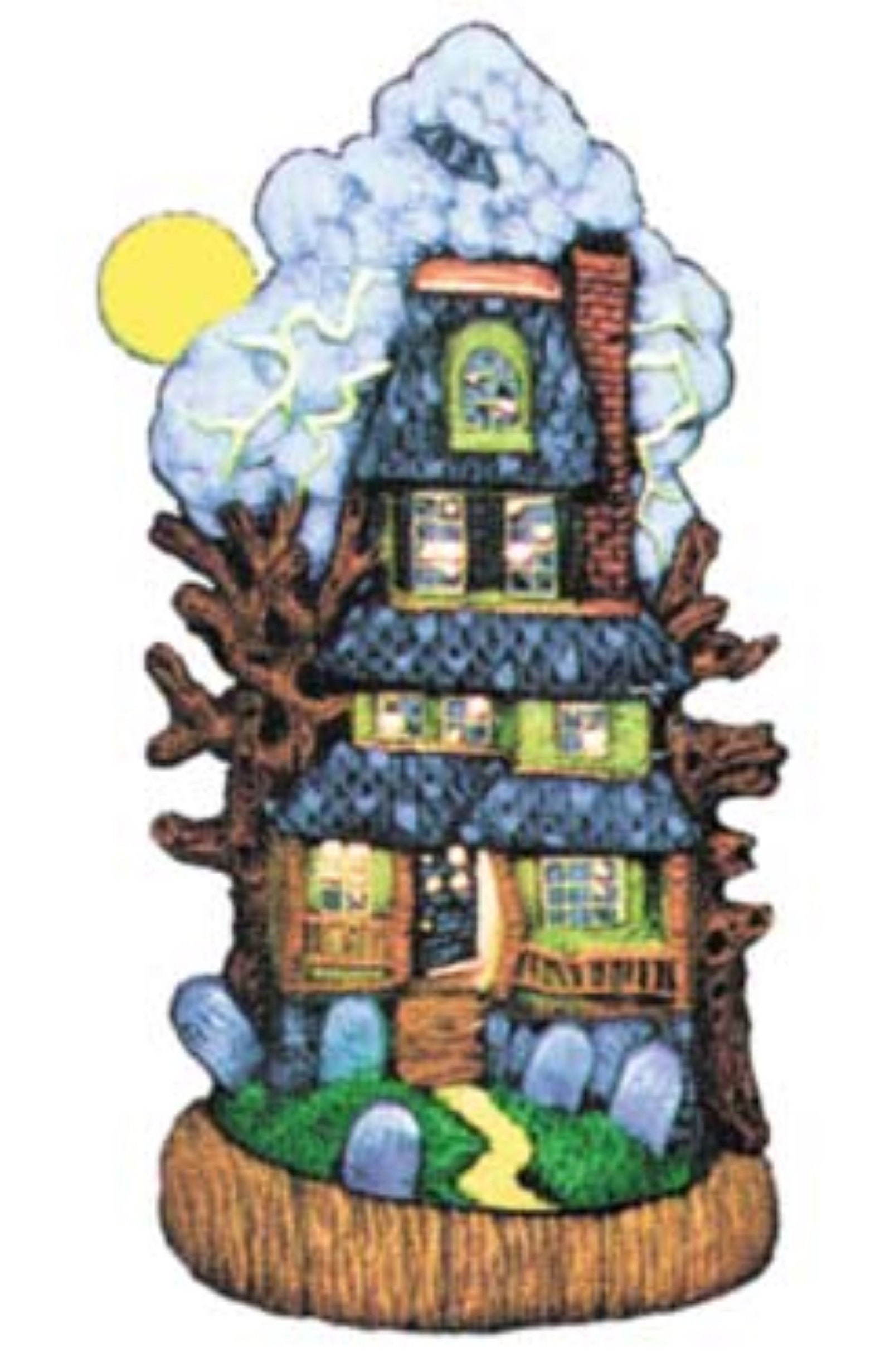 Unpainted Ceramic Bisque Haunted House Halloween Ready to Etsy