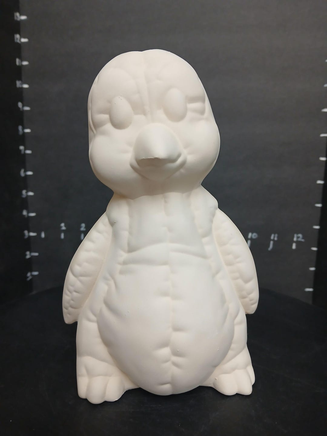 Figurine Pingouin En Biscuit Céramique Gare - À Peindre Soi-même - Prêt Pour Noël