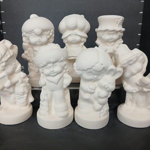 Unpainted Ceramic Vintage Strawberry Shortcake Figurines -DIY Craft Ready to Paint