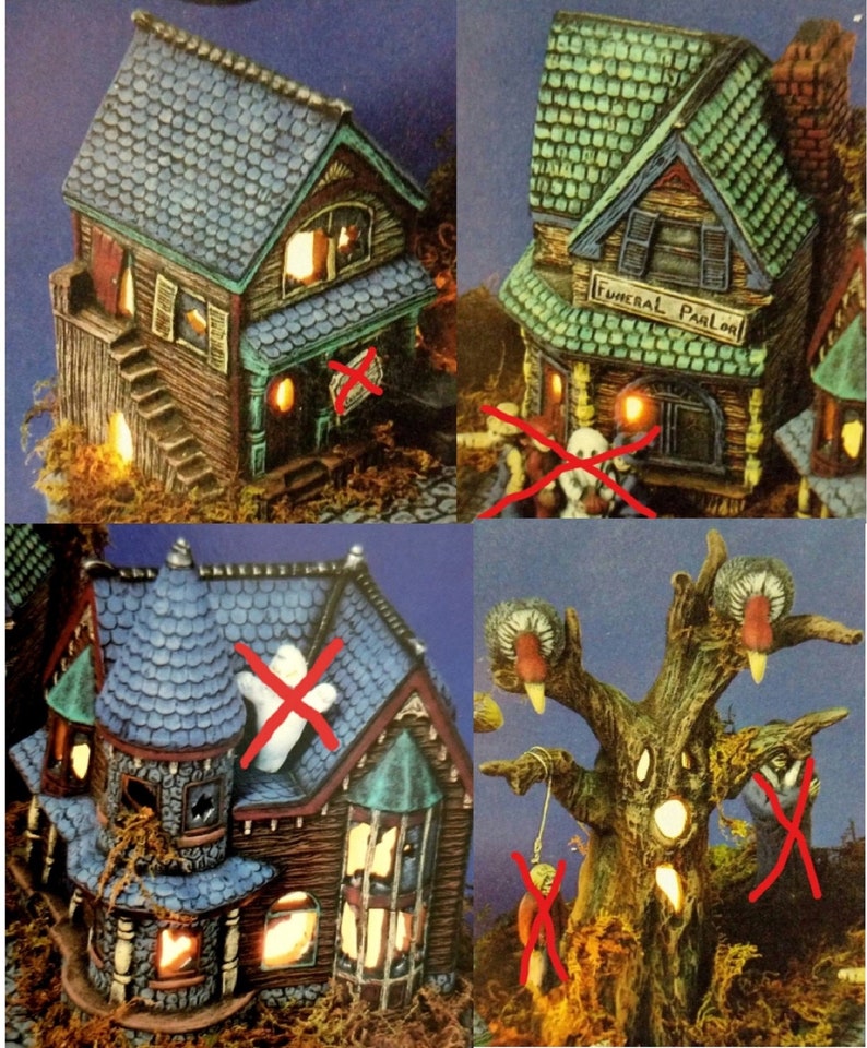 Haunted Halloween Village Unpainted Ceramic Bisque Each or SET Etsy