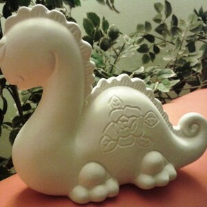 Ready to Paint Ceramic Bisque Ruff the Magic Dragon with an Attitude Unpainted Ceramic Bisque Paint Your Own U Paint Ceramic Bisque image 5