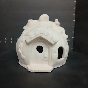Unpainted Ceramic Pumpkin Fairy House Fairy Garden - Ready to Paint Ceramic Bisque Paint Your Own Pottery - U Paint Ceramic Bisque