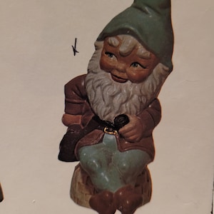Unpainted Ceramic Bisque Gnome: DIY Fairy Garden Dwarf Ready to Paint