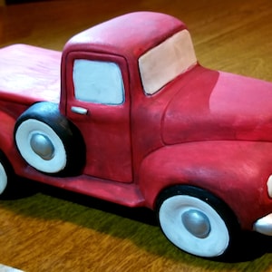 Unpainted Ceramic Pickup Truck Classic Vintage Pick-up Truck - Option to ADD CAMPER Ready to Paint Your Own Pottery Ceramic Bisque