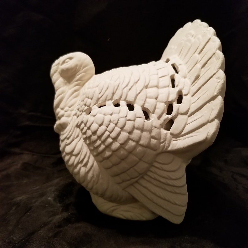 Unpainted Ceramic Bisque LIGHT UP Turkey Ready to Paint Bisque Etsy