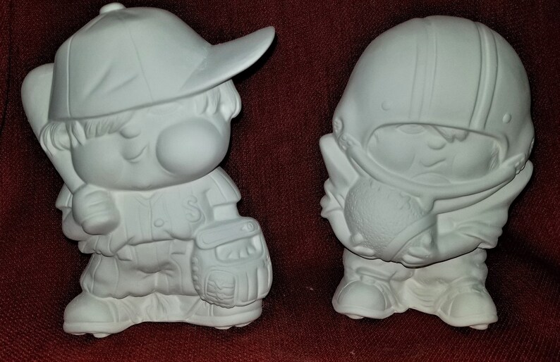 Unpainted Ceramic Bisque Sports Figures CHOICE Baseball or Etsy