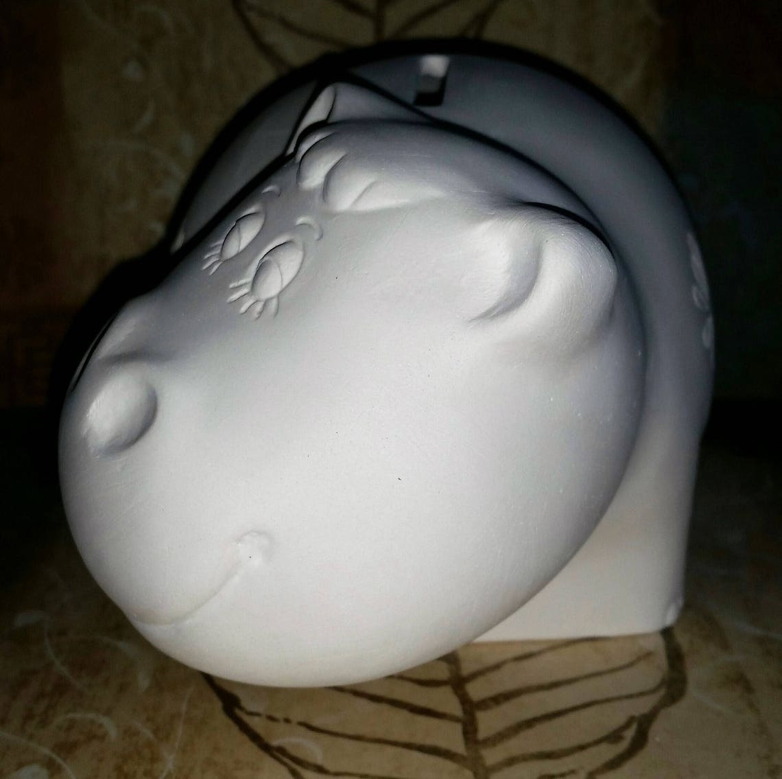 Ready to Paint Ceramic Bisque Hippo Piggy Bank Unpainted Etsy